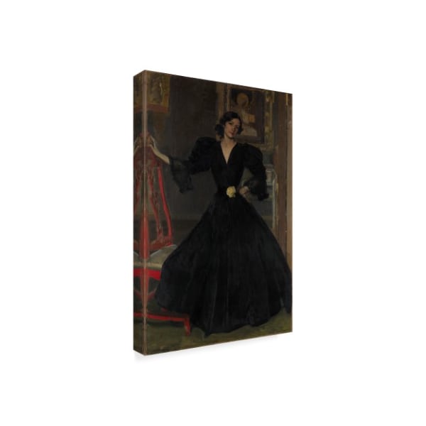 Joaquin Sorolla Y Bastida 'Senora De Sorolla In Black' Canvas Art,30x47